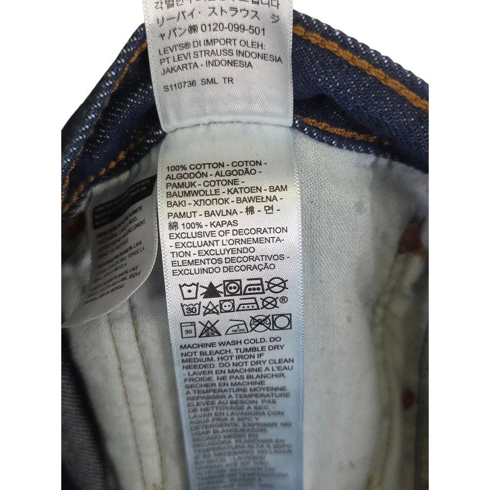 Levi Strauss 501 Jeans Mens 33x30 Dark‎ Wash Denim Heritage Workwear Classic
